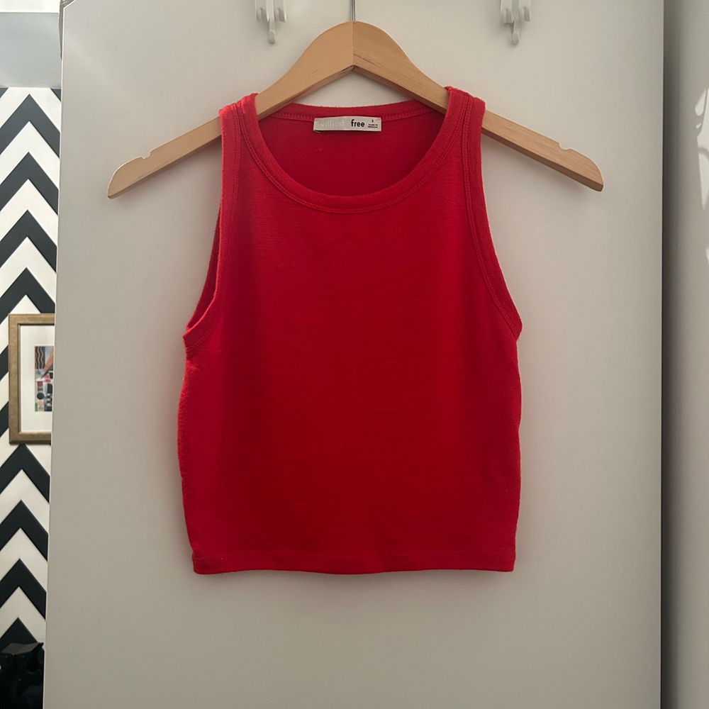 Bright Red Aritzia Winberg Crop Tank